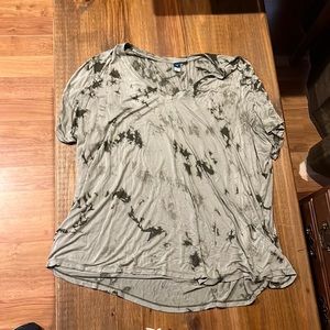 Old Navy Luxe green tie dye top 3X